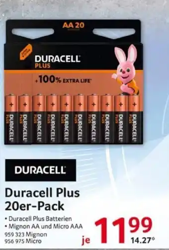 Selgros Duracell Plus 20er-Pack Angebot