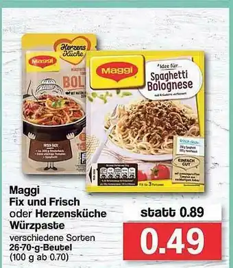 Famila Nord West Maggi Fix Und Frisch Oder Herzensküche Würzpaste Angebot