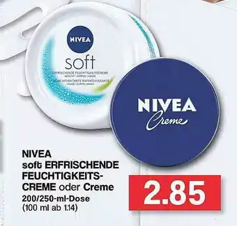 Famila Nord West Nivea Soft Erfrischende Freuchtigkeits-creme Oder Creme Angebot