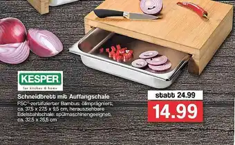 Famila Nord West Kesper Schneidbrett Mit Auffangschale Angebot