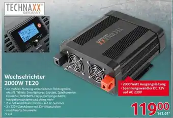 Selgros TECHNAXX Wechselrichter 2000W TE20 Angebot