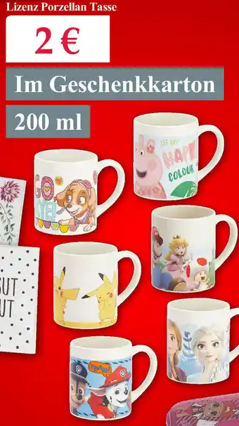 Woolworth Lizenz Porzellan Tasse 200 ml Angebot