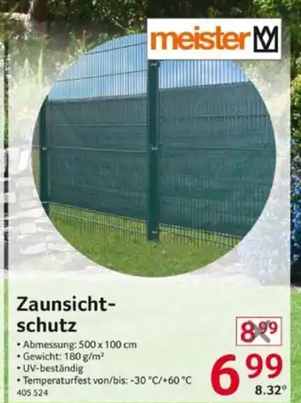 Selgros Meister Zaunsichtschutz Angebot