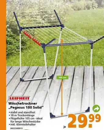 Globus Baumarkt Leifheit Wäschetrockner „pegasus 180 Solid” Angebot