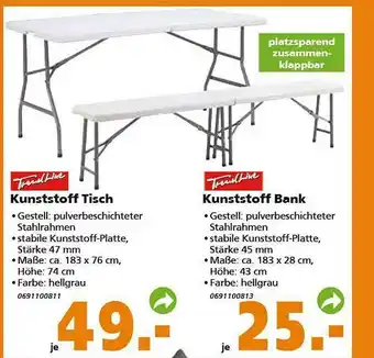 Globus Baumarkt Trendline Kunststoff Tisch Oder Bank Angebot