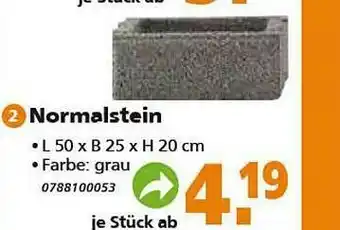 Globus Baumarkt Normalstein Angebot