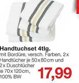 Jawoll Handtuchset 4tlg. Angebot