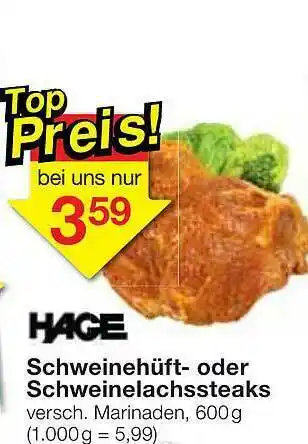 Jawoll Hage Schweinehüft Oder Schweinelachssteaks Angebot