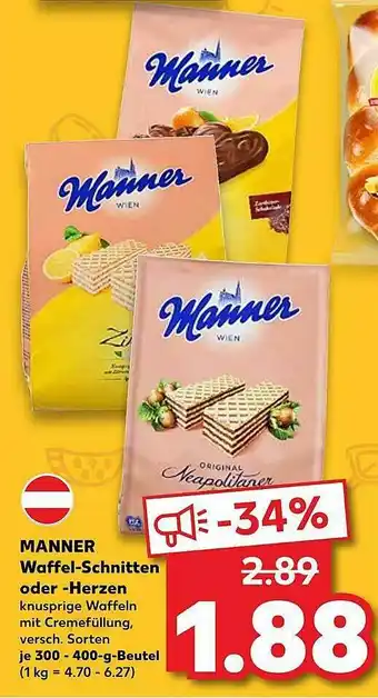 Kaufland Manner Waffel-schnitten Oder Herzen Angebot