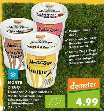 Kaufland Monte Ziego Demeter Ziegenmilcheis Angebot