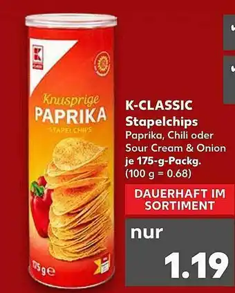 Kaufland K-classic Stapelchips Angebot