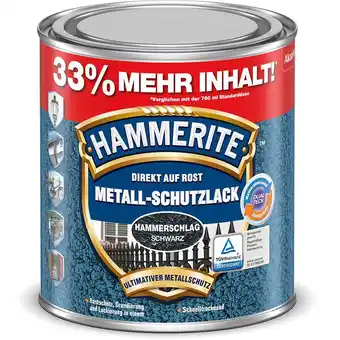 OBI Hammerite metall-schutzlack schwarz hammerschlag 1 l Angebot