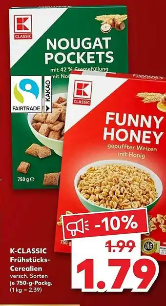 Kaufland K-classic Frühstücks Cerealien Angebot