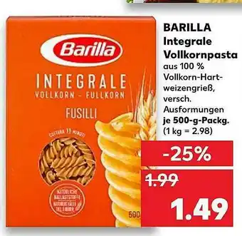 Kaufland Barilla Integrale Vollkornpasta Angebot