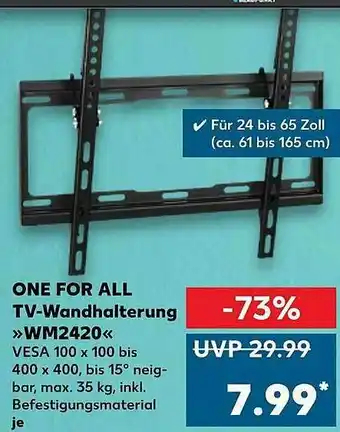 Kaufland One For All Tv-wandhalterung „wm2420” Angebot