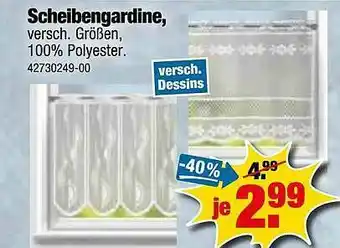 SB Lagerkauf Scheibengardine Angebot