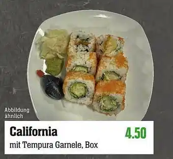 Scheck-in-Center California Mit Tempura Garnele, Box Angebot