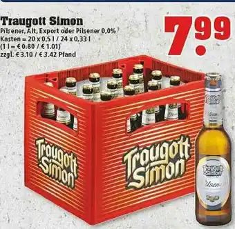 trinkgut Traugott Simon Pilsener Alt Export Oder Pilsener 0.0% Angebot