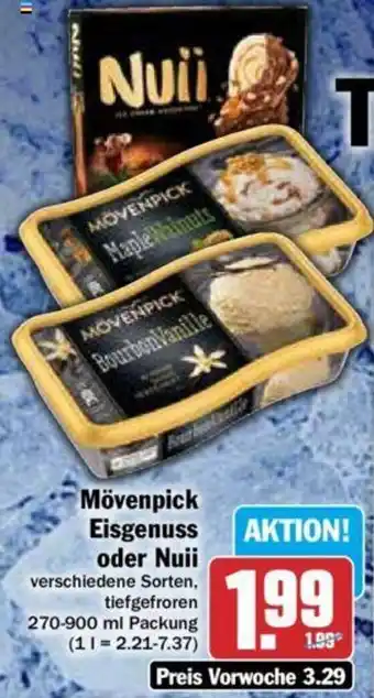 Hit Mövenpick Eisgenuss oder Nuii 270-900 ml Packung Angebot