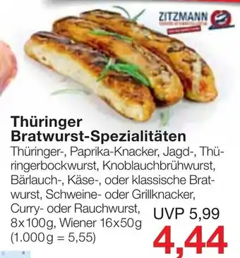 Jawoll Thüringer Bratwurst Spezialitäten Angebot