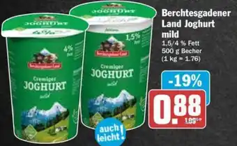 Hit Berchtesgadener Land Joghurt mild 500 g Becher Angebot