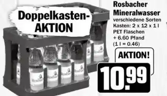 Hit Rosbacher Mineralwasser 2x12x1 L PET Flaschen Angebot