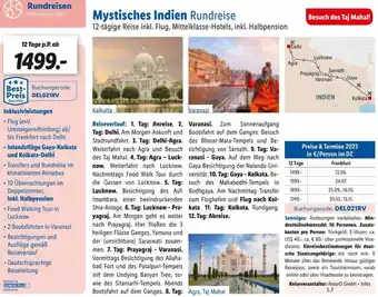 Lidl Mystisches Indien Rundreise Angebot