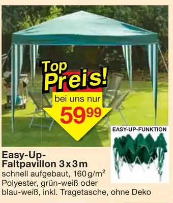 Jawoll Easy Up Faltpavillon 3x3m Angebot