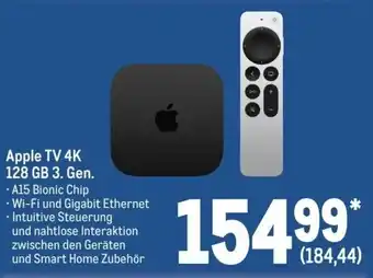 METRO Apple TV 4K 128 GB 3. Gen. Angebot