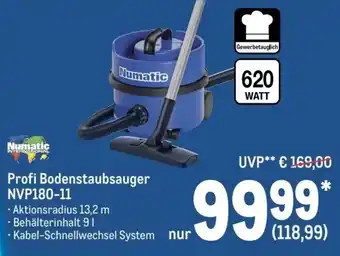 METRO Numatic Profi Bodenstaubsauger NVP180-11 Angebot