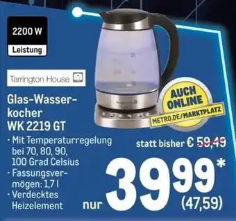 METRO Tarrington House Glas Wasserkocher WK 2219 GT Angebot