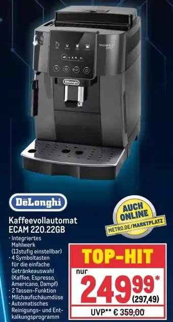 METRO DēLonghi Kaffeevollautomat ECAM 220.22GB Angebot