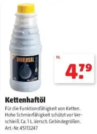 Hagebau Kettenhaftöl 1 L Angebot