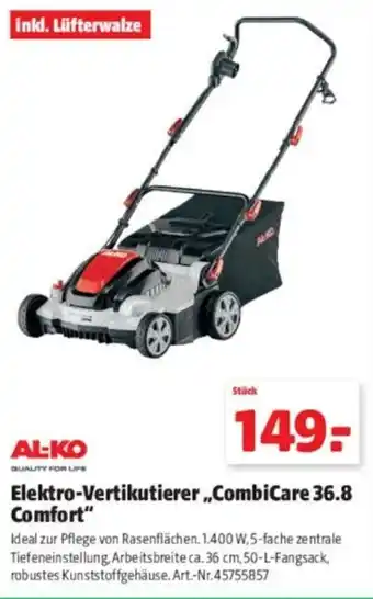 Hagebau Al-Ko Elektro Vertikutierer Combi Care 36.8 Comfort Angebot