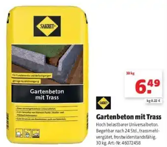 Hagebau Sakret Gartenbeton mit Trass 30 kg Angebot