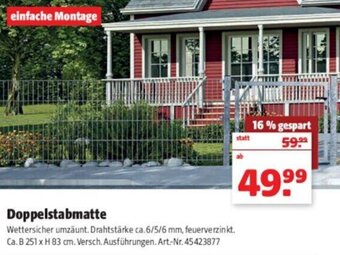 Hagebau Doppelstabmatte Angebot