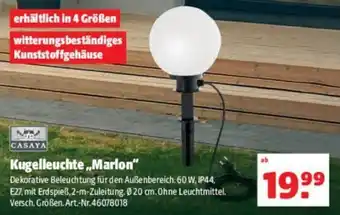 Hagebau Casaya Kugelleuchte Marlon Angebot