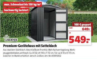 Hagebau Mr. Gardener Premium Gerätehaus mit Satteldach Angebot