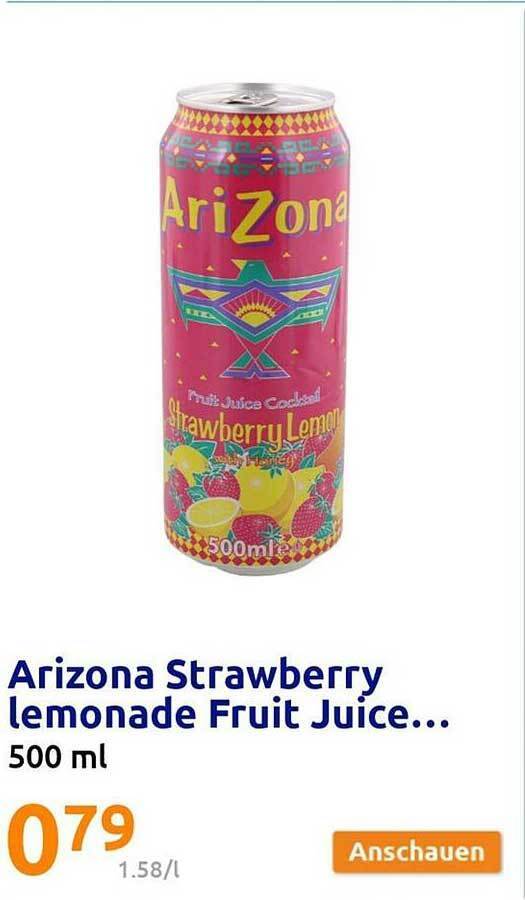 Arizona strawberry lemonade fruit juice Angebot bei Action