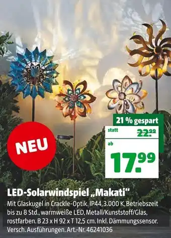 Hagebau LED Solarwindspiel Makati Angebot