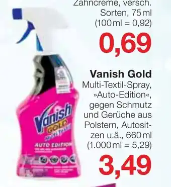 Jawoll Vanish Gold 660ml Angebot