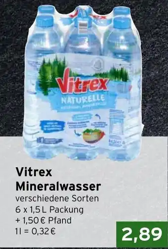 CAP Markt Vitrex Mineralwasser 6*1.5L Angebot