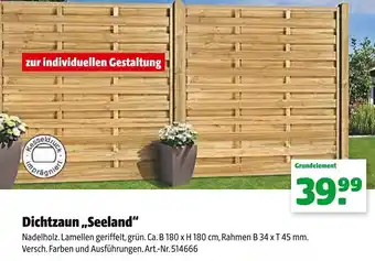 Hagebau Dichtzaun Seeland Angebot