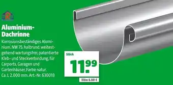 Hagebau Aluminium Dachrinne Angebot