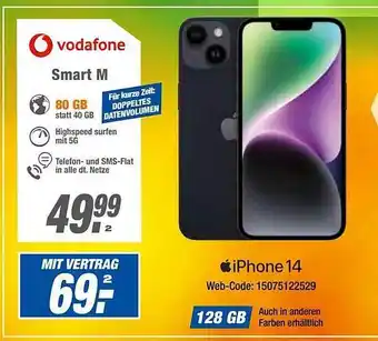 Expert Iphone 14 mit vodafone smart m Angebot