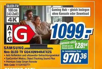 Expert Samsung neo qled tv gq43qn94batxzg Angebot