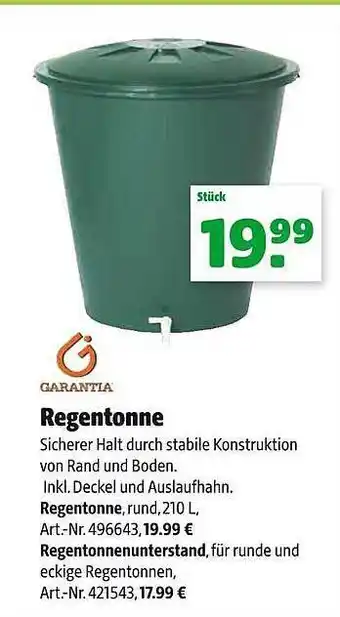 Hagebau Garantia regentonne Angebot