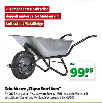 Hagebau Schubkarre clipso excellium Angebot