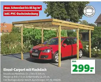 Hagebau Einzel-carport mit flachdach Angebot