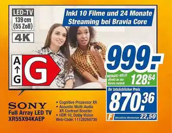 HEM Expert Sony full array led tv xr55x94kaep Angebot